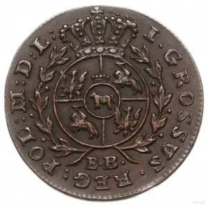 grosz 1791, Warszawa; wariant z literami E.B. (inicjały...
