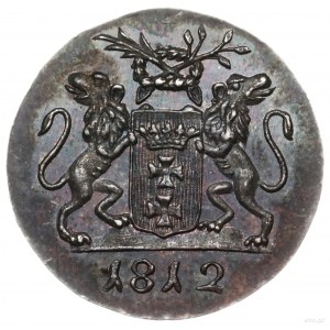 grosz 1812, Gdańsk; odbitka w czystym srebrze; AKS 1, C...