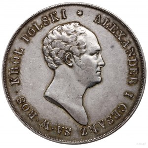 10 złotych 1823, Warszawa; Aw: Głowa cara w prawo i nap...