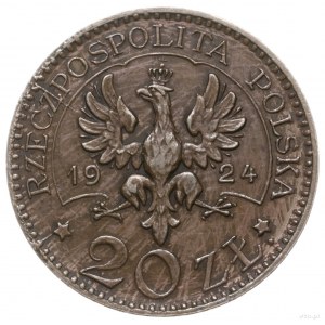 20 złotych 1924, Warszawa; Orzeł / Monogram II RP w wie...