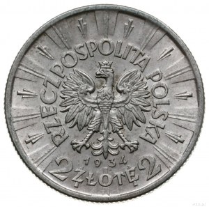 2 złote 1934, Warszawa; Józef Piłsudski; Parchimowicz 1...