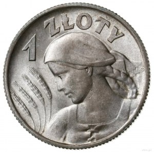 1 złoty 1925, Londyn; głowa kobiety z kłosami; Parchimo...