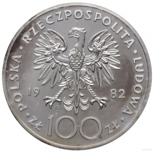 100 złotych 1982, mennica w Szwajcarii; Jan Paweł II; P...