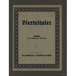 Leo Hamburger, Vierteltaler. Auktion am 30. Juni und 1....