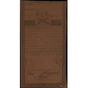 50 złotych polskich 8.06.1794; seria B, numeracja 6980;...