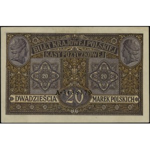 20 marek polskich 9.12.1916, jenerał, Biletów, seria A ...