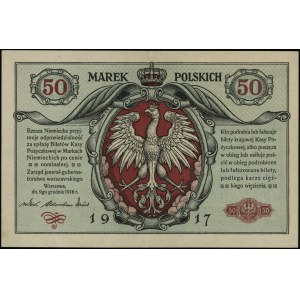 50 marek polskich 9.12.1916, jenerał, Biletów, seria A,...