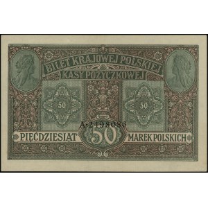 50 marek polskich 9.12.1916, jenerał, Biletów, seria A,...