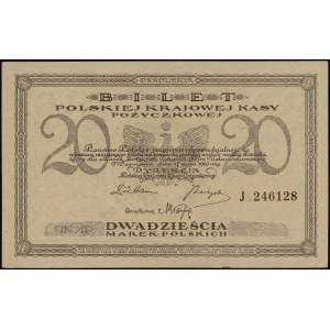 20 marek polskich 17.05.1919, seria J, numeracja 246128...