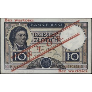 10 złotych 15.07.1924, III emisja, seria A, numeracja 9...