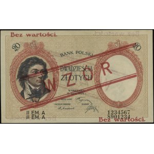 20 złotych 15.07.1924, II emisja, seria A 1234567 / A 8...