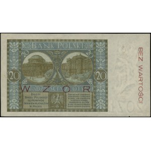 20 złotych 1.03.1926, seria V, numeracja 0245678, czerw...