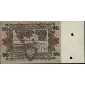 próba kolorystyczna banknotu 10 złotych emisji 2.01.192...