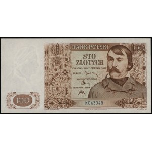 100 złotych 15.08.1939, seria K, numeracja 043048; Luco...