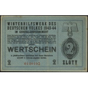 10 złotych 1943-1944; numeracja 0277525, niewypełniony ...