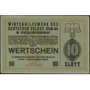 2 złote 1943-1944; numeracja 0140105, niewypełniony bla...