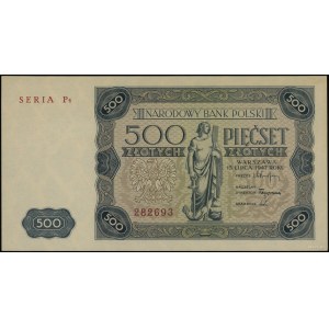 500 złotych 15.07.1947, seria P4, numeracja 282693; Luc...
