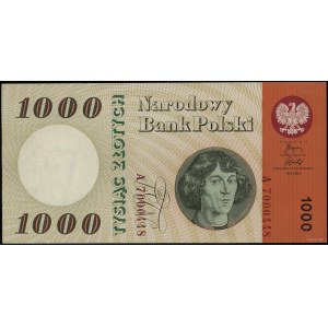 1.000 złotych 29.10.1965, seria A, numeracja 7000448; L...