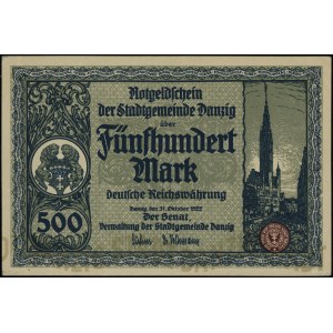 500 marek 31.10.1922, numeracja 060048; Miłczak G2, Jab...