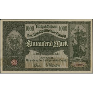 1.000 marek 15.03.1923; numeracja 052007; Miłczak G4, J...