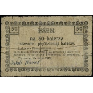 Chrzanów, Jakób Wiener - Wyrób cholewek; bon na 50 hale...