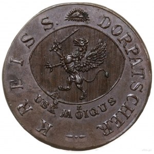 odznaka sędziego Biskupstwa Dorpackiego, 1820; Aw: Oko ...