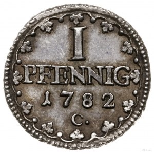1 fenig 1782 / C, Drezno; Buck 148, Kahnt 1143.1, Schön...