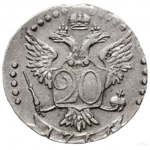 20 kopiejek 1766 СПБ, Petersburg; odmiana z literami TI...