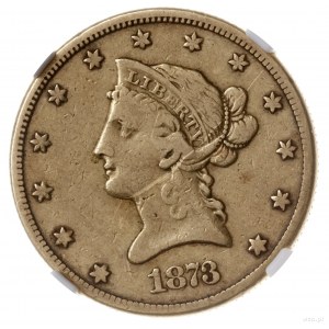 10 dolarów 1873/CC, Carson City; typ Liberty Head; Fr. ...