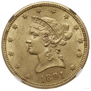 10 dolarów 1891/CC, Carson City; typ Liberty Head; Fr. ...