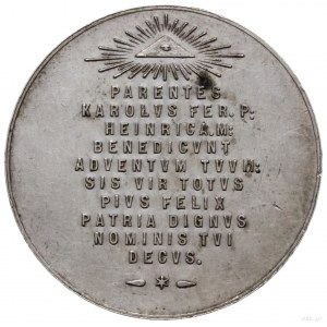 medal na pamiątkę narodzin Karola Jana barona Wolfarth, 1888