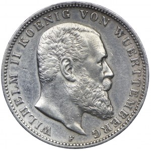 Niemcy, Wirtembergia, Wilhelm II, 3 marki 1903 F, Stuttgart
