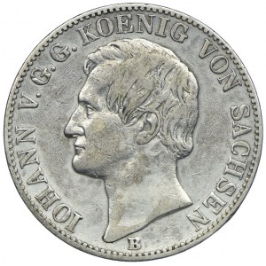 Germany, Saxony, John V, thaler 1860 B, Dresden