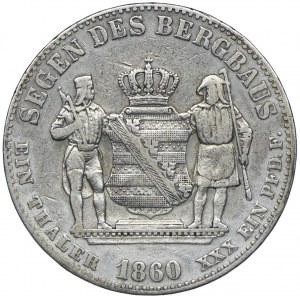 Germany, Saxony, John V, thaler 1860 B, Dresden