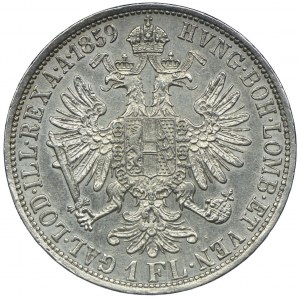 Austria, Franz Joseph I, 1 florin 1859 A, Vienna