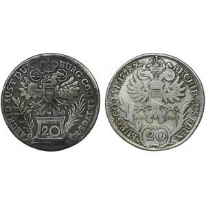 Austria, Maria Teresa, 20 koron 1765 Praga, 1778 Wiedeń (2 sztuki)