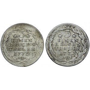 Germany, Frederick II, 1/3 thaler 1772, 1773, Berlin (2pc).