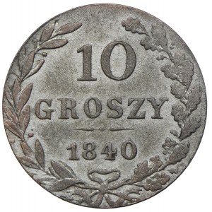 Królestwo Polskie, Mikołaj I, 10 groszy 1840 MW, Warszawa