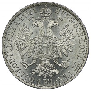 Austria, Franz Joseph I, 1 florin 1861