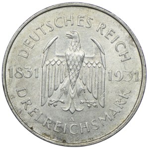 Niemcy, Republika Weimarska, 3 marki 1931 A, Berlin