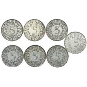Germania, 5 marchi 1951-1957 (7 pezzi)