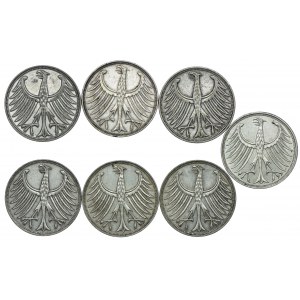 Germania, 5 marchi 1951-1957 (7 pezzi)