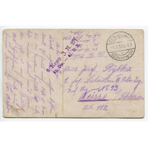 Postkarte Erster Weltkrieg 1916.