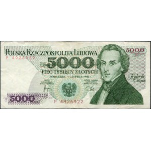 5,000 zloty 1982 - P -.