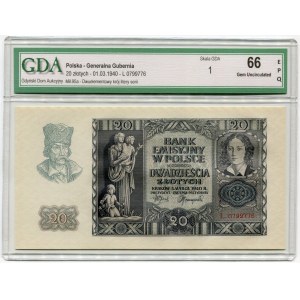 20 gold 1940 - L - GDA 66 EPQ