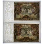 100 złotych 1934 - Ser. BH. - bez dodatkowych znw. (2 szt.)