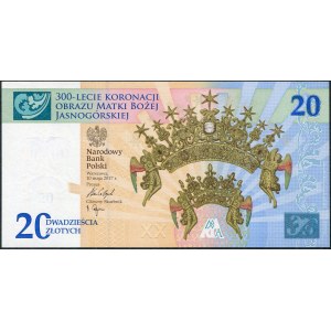 20 złotych 2017, 300-lecie koronacji Obrazu Matki Boskiej Jasnogórskiej