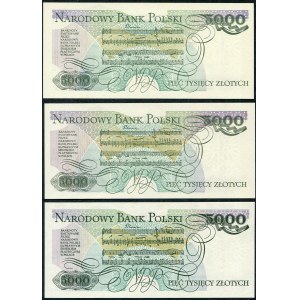 5 000 zlatých 1982 - FZ, BW, AK - (3 kusy).