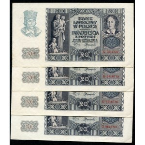 20 gold 1940 - G - (4 pieces).
