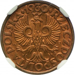 1 penny 1930, NGC MS66 RD